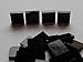 FortySevenGems 100 Pieces Stained Glass Mosaic Tiles 1/2-Inch Black Cathedral Glass Textured