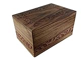 Indian Glance Wooden Urn Box - Urn for Human Ashes