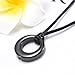 Hearbeingt Cremation Jewelry Urn Necklace for Ashes for Women Men, Circle of Life Eternity Memorial Pendant Ash Jewelry, Black