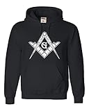 Freemason Logo - Square & Compass Symbol Men's Hoodie Sweatshirt