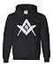 Freemason Logo - Square & Compass Symbol Men's Hoodie Sweatshirt