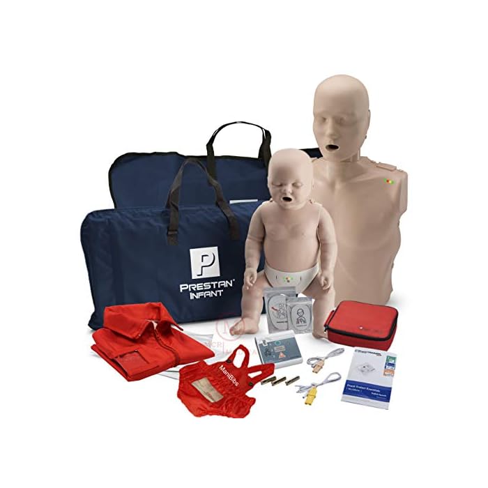 Adult and Infant CPR Manikin Kit with Feedback, WNL Practi-Trainer Essentials, and MCR Accessories
