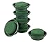 Flower Arrangement Kit - 6-Pack Round Floral Foam in Single Design Bowl for Table Centerpiece, Wedding Aisle Flowers, Party Decoration, Green