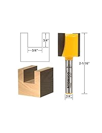 yonico 14955q Enrutador recto dado Bit con 3 4 "W x 3 4" H 1 4 "vástago