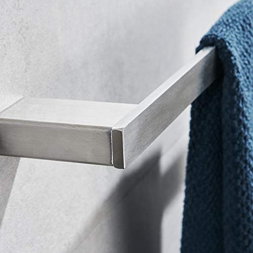 Heable Towel Bar Brushed Nickel, Bathroom Hardware Stainless Steel Wall Mounted 23.6 Inch Towel Rack Holder - Thumbnail 3