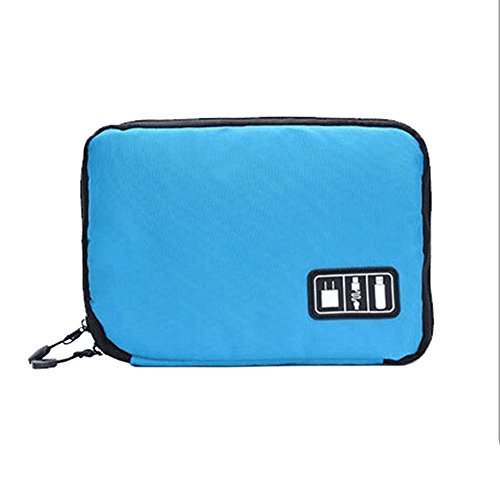 EasyHui Electronics Storage Case Bag Small Universal Travel Cables Organizer Bag Electronics Accessories Bag Purse for USB Phone Charger and Hard Disk - Thumbnail 5