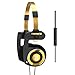 Koss Porta Pro Limited Edition Headphones | in-Line Microphone & Remote | Volume Control | Portable On-Ear | Hard Carry Case Included Black Goldthumb 4