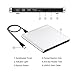 VicTsing External Blu-Ray Drive,Slim USB 3.0 Blu-Ray Drive CD/DVD Burner/Writer with 3D 4K Blu-ray Disc Playback,Super-Fast Blu-Ray Writing Reading Speed,for Notebook Netbook Desktop,Silver