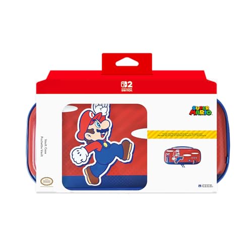 HORI Vault Case (Mario) Premium Etui für Nintendo Switch 2 – Hartschalen-Tasche – Offiziell Nintendo lizenziert
