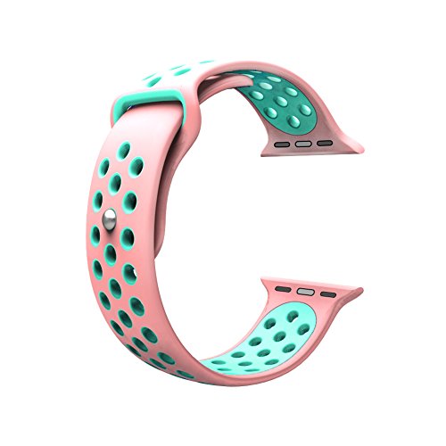 For apple watch band, wearlizer soft silicone sport rep…