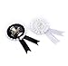 Olyphy Set of 2 Bride To Be/Groom To Be Rosette Ribbon Badge Brooch Pin, Engagement Party