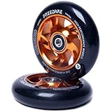 FREEDARE Scooter Wheels 100mm Pro Stunt Scooter Replacement Wheels with ABEC Bearings(Orange, Set of 2)