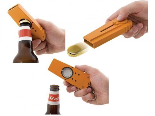 Jahoo Cap Zappa Bottle Opener, Multicolored Infinite Originality Flying Cap Bottle Opener Cap Launcher Beer Openers with Key Ring Support Span Over 5M