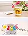 Cute Snail Shape Silicone Drink Markers Tea Bag Holder, Creatiee Mini Wine Glass Marker Charms Reusable Glass Identifiers Gift Set (Random Colors, Pack of 30)