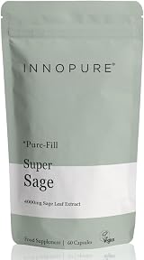 INNOPURE Super Sage Leaf Menopause Supplement 4000mg 60 Caps UK Made Vegan view 1