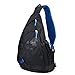 Mixi Sling Single Strap Shoulder Crossbody Backpack, 19-Inch (47.5x30x13)cm , Black n' Blue