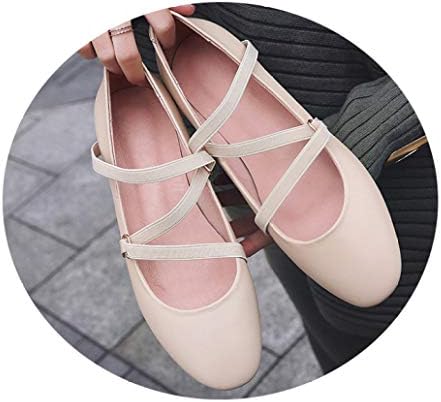 Women Elegant Classic Square Toe Lace Up Comfortable Flats Ballets Shoes