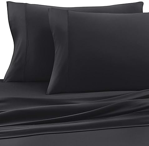 COOLEX Ultra-Soft Bed Sheet Set - Moisture Wicking, Wrinkle, Fade, Stain Resistant (King, Black)