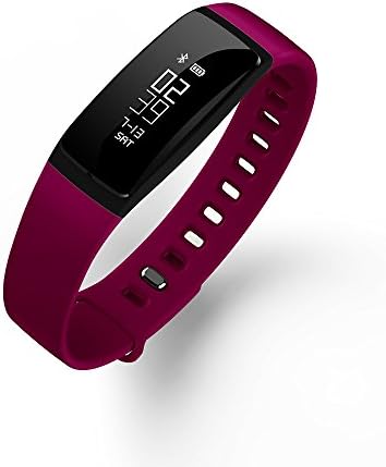 Kassica Blood Pressure Smart Bracelet Fitness Tracker with Heart Rate Monitor Pedometer Smart Bracelet Sleep Monitor Smart Watch for Iphone Samsung Phones (Purple)