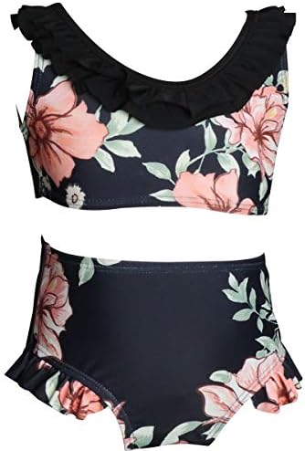Rosiika Girls Kids Swimsuit Two Pieces Bikini Set Ruffle Falbala Swimwear Bathing Suits