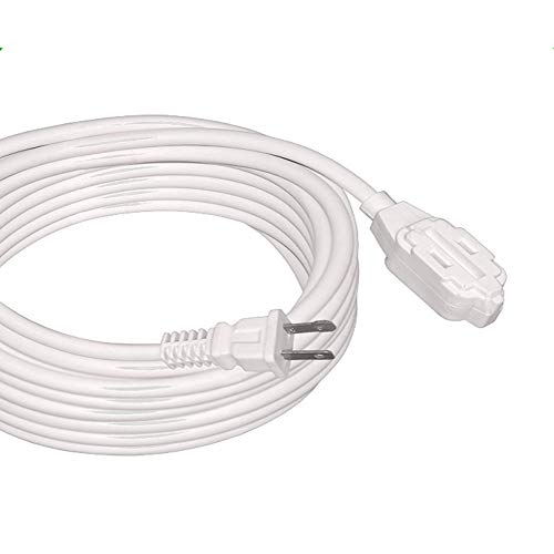 16 AWG 2 Prong Extension Cord (3 Outlet Extension Cord) with Tamper Guard White in 6 Feet - Thumbnail 3