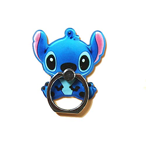 ZOEAST(TM) Phone Ring Marvel Hero Cartoon Universal 360° Rotating Phone Buckle Tablet Finger Grip Ring Stand Holder Kickstand Tablet Compatible with iPhone 6S SE 7 8 Plus X Samsung iPad (Stitch)