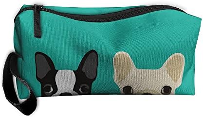 Bing4Bing Boston Terrier French Bulldog Printing Portable Receive Bag Sewing Kit Cartridge Bag Cosmetic Bag Oxford Fabric