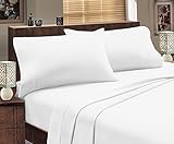 Mayfair Linen Sateen 800 Thread Count Sateen Weave Twin Egyptian Cotton Sheet Set, White