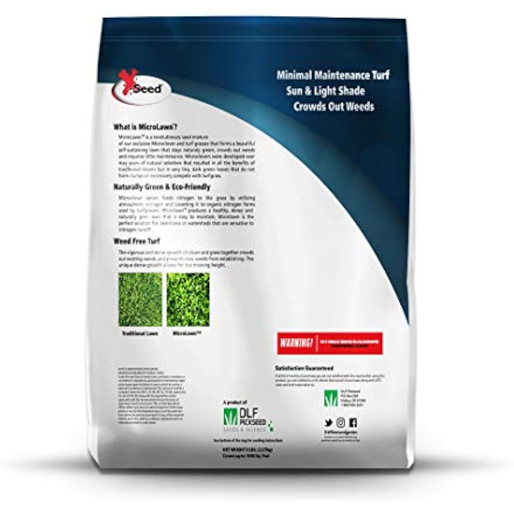 XSeed 440AS0135UCT5 Grasses MicroLawn & MicroClover Mixture, 5