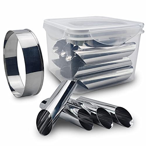 Cannoli Forms Pastry Roll Molds,Stainless Steel Cannoli Tubes,Pack of 15