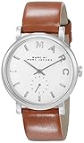 Marc by Marc Jacobs Women's MBM1265 Baker Silver-Tone Stainless Steel Watch with Brown Leather Band
