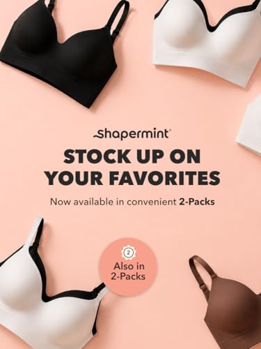 SHAPERMINT Bras for Women - Full Coverage Wireless Bra, Plus Size Support Bra No Underwire, Comfortable Lift Bras