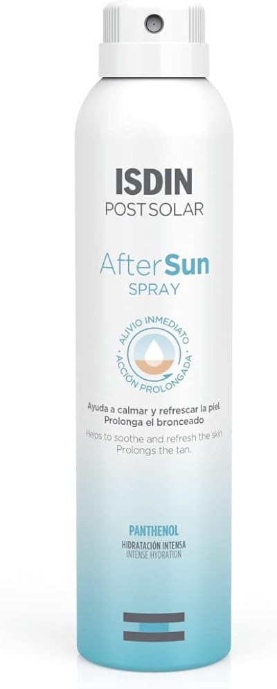 ISDIN After Sun Spray 200ml Calming Cooling Hydration Repair Aloe Panthenol Vit