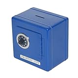 Children's Metal Coin Safe Bank (Blue)