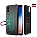 Case for iPhone X/XS, Magnetic Phone Case for Magnet Car Phone Holder with Invisible Built-in Metal Plate, Soft TPU Shockproof Protective Cover for iPhone X/XS 5.8''[Black]
