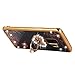 Galaxy S9 Case Ring Holder, Miniko(TM) Soft Slim Bling Rhinestone Floral Crystal TPU Plating Rubber Glitter Case Cover with Detachable 360 Finger Kickstand Bling Ring Holder for Galaxy S9 Gold