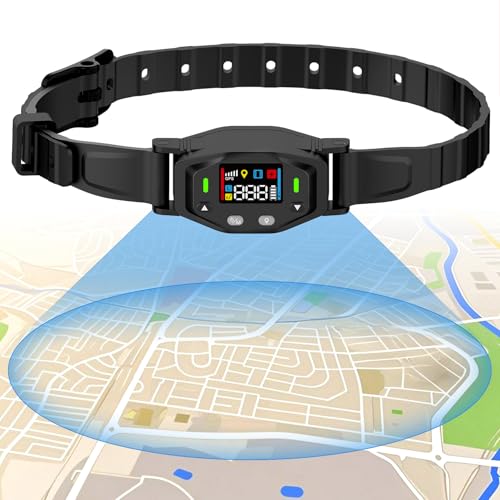LINCAE GPS Wireless Dog Fence, Electric Dog Collar Fence & Perimeter Containment System, IPX7 Waterproof Collar, 25–999 Yards Radius, Beep Vibration Shock Correction, for Dogs Over 18 lbs