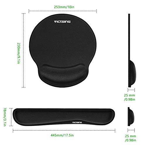 VicTsing Wrist Rests for Keyboard and Mouse, Mouse Pad and Keyboard