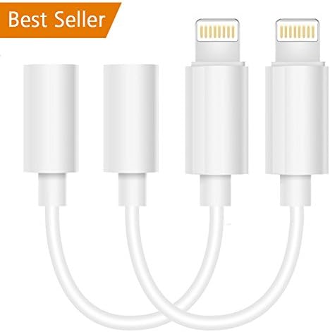 iPhone 7/7Plus Adapter Headphone Jack 2pack ,Sasrl Lightning to 3.5 mm Headphone Jack Adapter for iPhone 7/7 Plus Accessories
