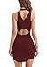 Vin Beauty Women's Halter Backless Bandage Dress / Sexy Mini Dresses (X-Small, Wine Red)