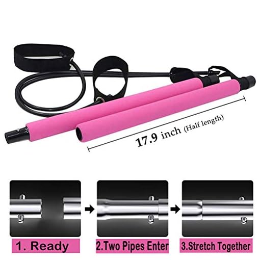 Pilates Bar Kit with Resistance Band, Portable Home Gym Workout Package,Resistance Band and Toning Bar Yoga Pilates… - Image 3