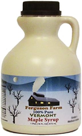 Ferguson Farms 100% Pure Vermont Maple Syrup, Grade A Dark, Jug 1 Pint (16oz)