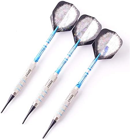 Soft Darts, Electronic Darts Set,18G Soft Darts Black Coated Brass Barrel Shaft Alloy Rod Camouflage Blue Tail And Nice Flight Pin Darts