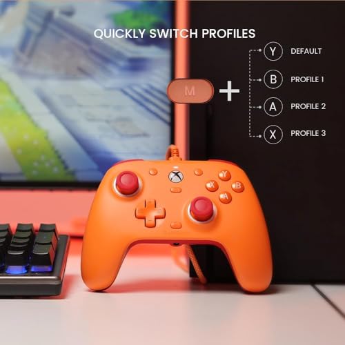 GameSir G7 SE Controle com Fio para PC, Xbox One, Xbox Series X|S, Gamepad para Jogos Plug and Play (Laranja)