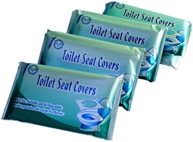 Disposable Toilet Seat Cover Paper, Best for Public toilets- Reduce Contamination, Travel size 10 pcs bag (Pack of 40 pcs ) White, Eco-friendly- Flushable