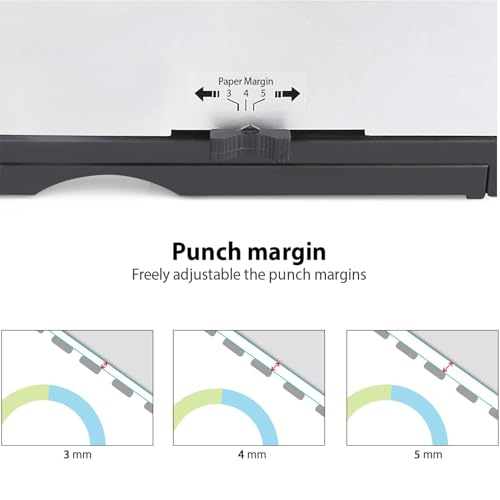 MANYUK 21Holes Binding Machine, Comb Binding Machines with 100PCS Comb Bindings Spines, 450 Sheets Book Binder for Letter Size, A4, A5 Paper
