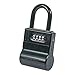 ShurLok SL-100W 4-Dial Dual Combination Lock Box, Durable Combo Lock for Outdoor Storage & Home Improvement, Door Lock & Locker Lock with Side Key Door, ‎1.5 x 2.75 x 6 Inches, Black Finish