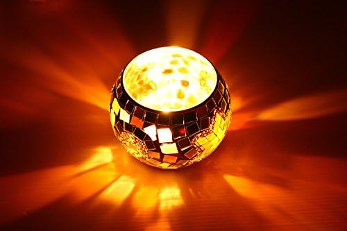 Amazon Co Jp アンティーク レトロ キャンドルホルダー モザイク グラス キャンドルカップ セット 付き おしゃれ で かっこいい から ロマンチック な キャンドル ライト お部屋の インテリア に 最適 Abaroz ホワイト スポーツ アウトドア