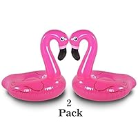 XFlated Flamingo Pool Float with Handle, 2 Pack Inflatable Flamingo for Summer Pool Party Toys, 42 Inches Pink Flamingo Ride-On for Kids and Adults