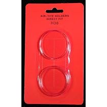 25 - Air-Tite H38 (38.1mm) Capsules de Porte-Pièces Direct Fit pour Dollar Américain (Morgan, Eisenhower, Peace, Trade